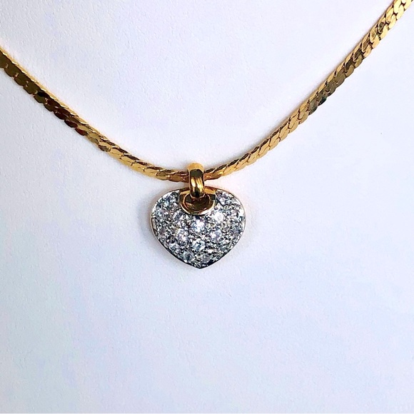 💛18kt Gold Plated Swarovski Crystal Heart Necklace💛 - Picture 4 of 5